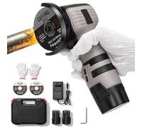 Mini meuleuse d'angle sans fil, 28500 tr/min, moteur sans balais, 76 mm Akkuflex avec 2 batteries de 2000 mAh (autonomie de 30 minutes), meuleuse à tronçonner sans fil pour métal et bois, avec coffret