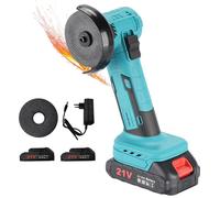 Mini meuleuse d'angle sans fil - Meuleuse d'angle sans balais - 9 500 tr/min - Batterie 21 V - 2 batteries incluses - Prise UE
