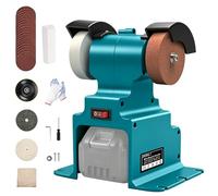 Mini meuleuse d'établi sans fil compatible avec Makita 18 V batterie , mini ponceuse à bande 300 W de ponçage 36/60 mesh,6500 tr/min, pour le polissage du métal, du bois, des couteaux (sans batterie)