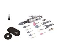 MINI MEULEUSE PNEUMATIQUE AVEC ACCESSOIRES ET DISQUES