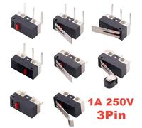 Mini Micro interrupteur de fin de course C NO NC, 3 broches, bornes PCB SPDT 1A 125V, levier à Arc à rouleau, Action instantanée, Micro souris, 20 pièces SESSILE