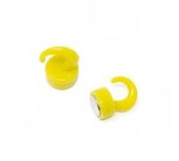 Mini Mini-Crochets Magnétiques en Plastique Jaune Pour Réfrigérateur, Bureau, Tableau Blanc, Tableau D'Affichage 12mm dia x 20mm de Haut - 1kg de Traction - Pack de 2