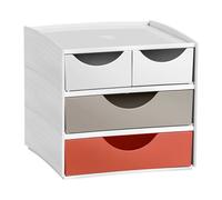 Mini module de rangement plastique Cep Terra Nova 4 tiroirs multicolores