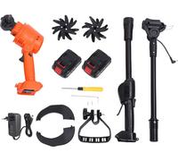 Mini-motoculteur sans fil, 235 tr/min, électrique, avec 4 rangées de fraises, 2 batteries 1,5 Ah, 1 chargeur, largeur de travail 10 cm, prise UE