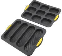 Mini-moule en silicone souple pour la fabrication de pain et de petits pains maison, avec 9 et 4 cavités, et lavable au lave-vaisselle