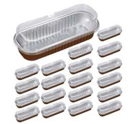 Mini moules à - Ramequins en papier d'aluminium, moules rectangulaires, récipients à dessert jetables | Supports de cuisson pour gâteau au fromage et crème brûlée, 200ml, Portions portables pour