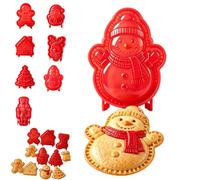 Mini moules à tarte de Noël réutilisables en relief | Presses à biscuits de Noël en plastique pour biscuits de Noël pour les fêtes de fin d'année, fruits, desserts, pâte