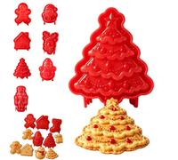 Mini moules à tarte de Noël réutilisables en relief | Presses à biscuits de Noël en plastique pour biscuits de Noël pour les fêtes de fin d'année, fruits, desserts, pâte