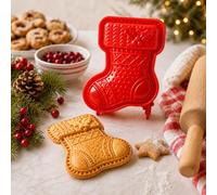 Mini moules à tarte et biscuits de Noël, mini ensemble de pâtisserie de | Emporte-pièce à presser à la main avec sapin de Noël, Père Noël, renne, moules en relief réutilisables pour la pâtisserie des