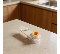 Mini moulin à ail 3 en 1 - Pour parmesan, citron, noix de muscade, trancheuse de légumes avec boîte de rangement - Râpe facile à nettoyer - 5,1 x 4 x 15,5 cm (blanc)