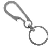 Mini Mousqueton Porte-clés Décapsuleur en Alliage de Titane Argenté | Léger, Clip Rapide, Bords Lisses, pour Clés et Porte-fobs, Randonnée, Voyage