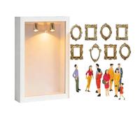 Mini Museum Silhouette Box - Boîte À Souvenirs Collectionnable en Bois , Kit Créatif De Boîte À Silhouette avec Figurines | pour Décoration Maison Mur Pièce Bibliothèque DIY Adultes Artisanat