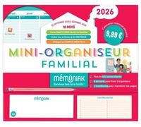 Mini-organiseur familial Mémoniak 2026, calendrier mensuel, sept. 2025 à déc. 2026 - Collectif - Editions 365 - broché - Calendrier