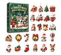 Mini Ornement En Brique Noël Calendrier De L'Avent 24 Pièces Pendentif 2D | Calendrier de l'Avent 2026 Pour , Garçons, Décembre, Nouvel An, Cadeaux Fête MH574-02