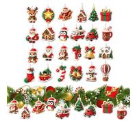 Mini Ornements de Noël en Briques Décor Ornement Pendentif Mini Brique 2D | Calendrier Compte à Rebours Fêtes Pour , Garçons, Décembre, Nouvel An, Cadeaux Fête MH574-02