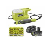 Mini-outil multifonction RYOBI 18V One+ RRT18 - Batterie 4 0Ah et chargeur - Coffret 150 pièces