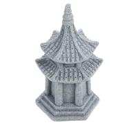 Mini Pagode de Jardin Réaliste en Grès pour Micro Paysage Décoratif | Décoration Extérieure pour Scène, Modèle Miniature, Usage Jardin et Bonsaï, Finition Réaliste