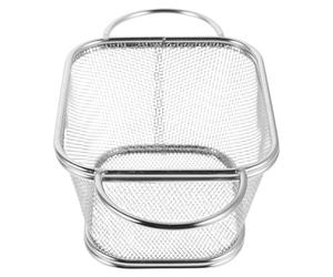 Mini Panier à Friture en Acier Inoxydable à Deux Anses pour barbecue | Maille Fine, Égouttage Pratique, Surface Lisse, Présentation de Snacks, Cuisson Vapeur, Usage Domestique ou Restauration