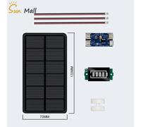 Mini panneau solaire 6V, 1,26 w, 210ma, 133x73mm, cellules solaires, bricolage, pour téléphone portable, jouets, chargeurs portables, haute qualité, bricolage Package B