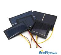Mini panneau solaire époxy 1W 2W 3W 4W 5V 6V 7V, batterie de Charge de lumière du soleil avec câble de 1m Mono ou polycristallin 5.5V240mA147x90Cable