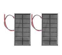 Mini panneaux solaires en polysilicium, 2 pièces, DC3.5V 250mA, chargeur de cellules solaires avec câble de 30cm, DIY