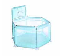 Mini parc de jeux diamtre 150 cm bleu pour bb avec panier de basket