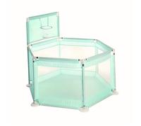 Mini parc de jeux diamtre 150 cm vert pour bb avec panier de basket