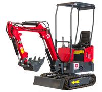 Mini-pelle 1 tonne moteur Koop 7 kW 1 cylindre avec bras pivotant et train de chenilles extensible MW Tools MG10F