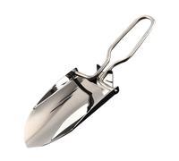 Mini Pelle de Jardin Pliante en Acier Inoxydable, Compacte et Portable | Sable et Semis, Usage Jardin et Serrage, Finition Argentée, Facile à Ranger, Légère