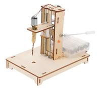 Mini Perceuse à Colonne en Bois 1 Set, Présent Rentrée | Kit Miniature Construire, 4 AA, 16,5x13x10,5cm, pour Débutants, Enseignants, Atelier