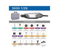 Mini perceuse électrique, broyeur, stylo graveur, Kit d'outils rotatifs 120W à 6 vitesses(3000 1-26)