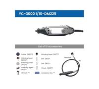 Mini perceuse électrique, broyeur, stylo graveur, Kit d'outils rotatifs 120W à 6 vitesses Atelier(3000 1-10 DM225)