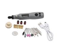 Mini perceuse électrique sans fil - Ensemble gris - Vitesse variable - Alimentation batterie - Kit d'outils