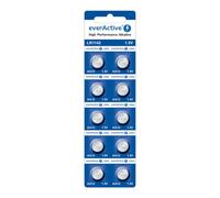 Mini piles alcalines everActive AG12 G12 LR1142 LR43 - blister de 10 pièces