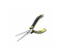 STANLEY FMHT0-80520 Mini Pince À Demi-Rondes/Becs Longs Gamme FATMAX - Design Compact - Ressort De Rappel - Coupe Et Serre - Poignée Bi Matière - Acier Trempé