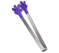 Mini Pince à Glace en Acier Inoxydable Prise Antidérapante | Embouts en Silicone, Surface Lisse, Format Compact, pour Glaçons, Fruits ou Aliments, Service au Bar et Voyage