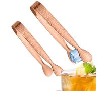 Mini pince à sucre - 2 pinces à apéritif en acier inoxydable | Petite pince pour tranches de citron, amateurs de thé, café, boulangerie, restaurant, hôtel, club, table à manger, station de dessert