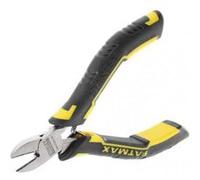 STANLEY Fmht0-80518 Mini Pince Coupante Diagonale Électricien Gamme FATMAX - Design Compact - Ressort De Rappel - Coupe Et Serre - Poignée Bi Matière - Acier Trempé