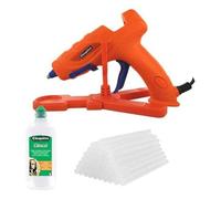 Cléopâtre LOTPOPC2-1 Pack collage - Mini pistolet à colle + 60 bâtons recharges + Cléocol 100g, Blanc, Flacon