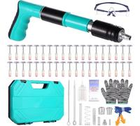 Mini pistolet à ongles portable, 200 clous ronds, pistolet à ongles en acier à 5 vitesses, pistolet à ongles portable, pistolet à ongles réglable pour murs en ciment, bois, plafond, maison