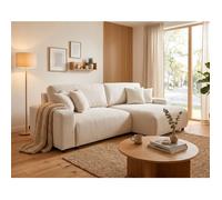 Mini Pivoine - Canapé d'angle réversible 4 places convertible avec coffre - Beige
