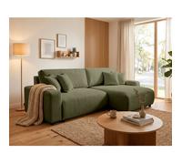 Mini Pivoine - Canapé d'angle réversible 4 places convertible avec coffre - Vert Kaki