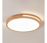 Mini Plafonnier En Terrazzo Nordique, Lampes de Plafond Cylindriques En Pierre, Plafonniers Semi-Encastrés Organiques Japonais Pour Couloir, Entrée, Balcon (Noyer, Lot de 2)/Bois/1 Paquet