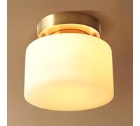 Mini Plafonnier En Verre Pour Couloir Intérieur, Plafonnier Moderne En Laiton Pour Entrée Ou Balcon, Plafonnier Semi-Encastré Près Du Plafond