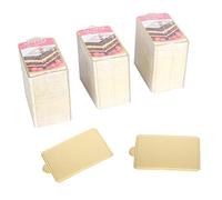 Mini Planche de Base de Gâteau Rectangulaire Dorée, 100x60mm, Carton doré de qualité Alimentaire, Poignée de Bord, Présentoir de Gâteaux, Muffins, Biscuits, Gâteaux Mousse,