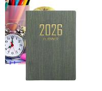 Mini planificateur 2026 - Agenda journalier A7 de poche 365 jours avec contrôle de la planification, organiseur de calendrier compact | Travail universitaire, lieu de travail, enseignant