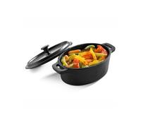 Mini Plat Ovale Bord Haut avec Couvercle en Fonte 12,5 x 9,3 cm
