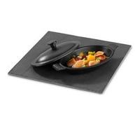 Mini Plat Ovale en Fonte avec Couvercle 12 x 8 cm