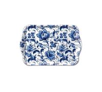 Mini plateau fleurs bleues 20,5 x 13,5 cm
