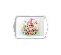 Mini plateau gnome et fleurs enchantées 20,5 x 13,5 cm